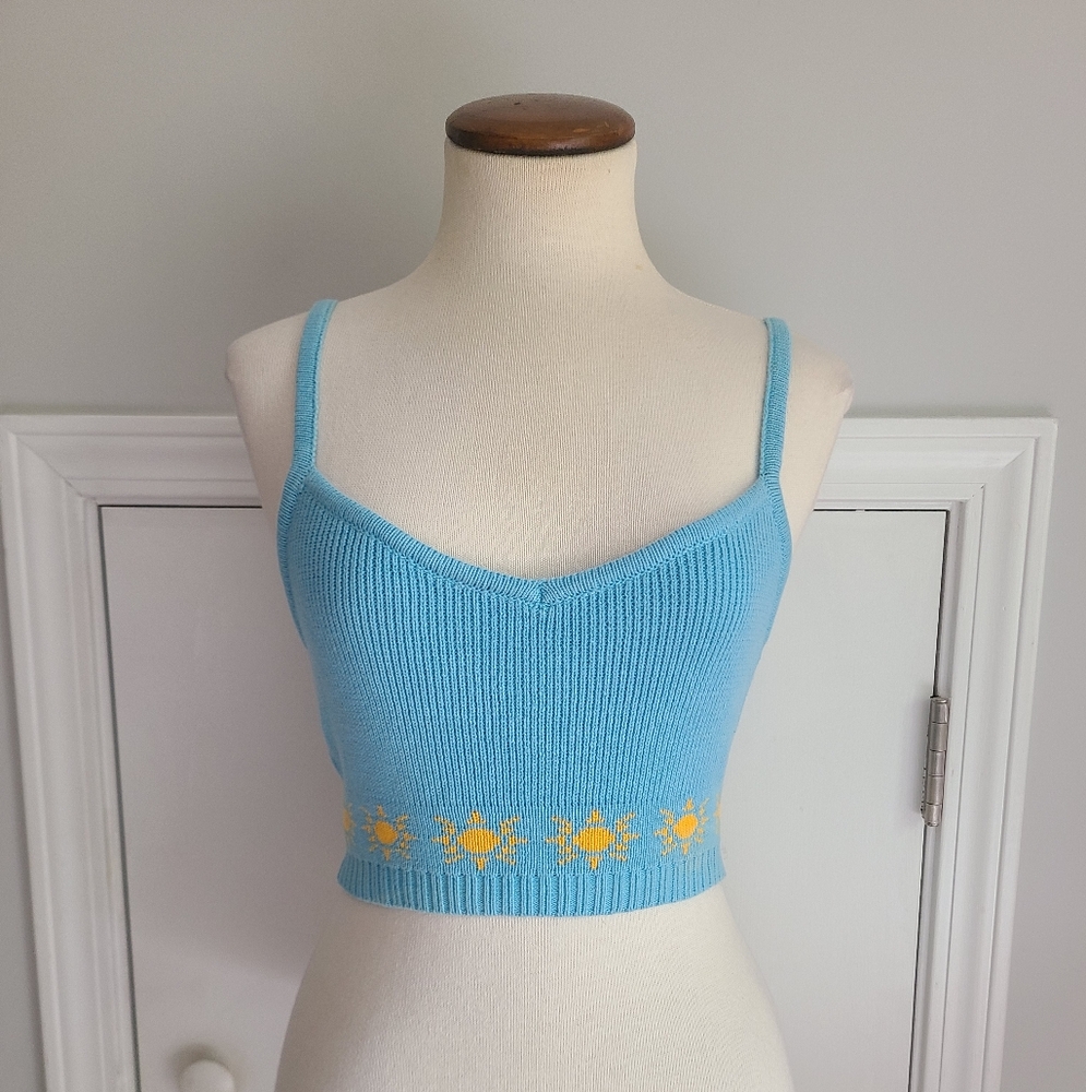 LA Hearts Sweater Womens Size XS Boho High Tide Summer Cropped Top Suns PacSun